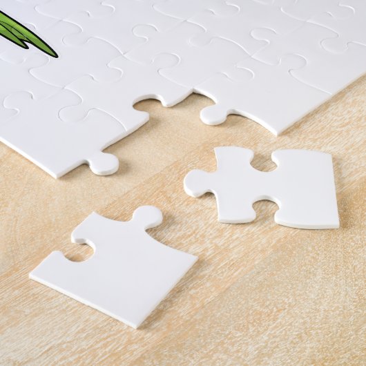 Kikker als boer met stro legpuzzel (Zijkant)