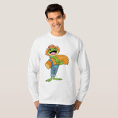 Kikker als boer met stro t-shirt (Voorkant volledig)