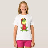 Kikker als brandweerman met helm t-shirt (Voorkant volledig)