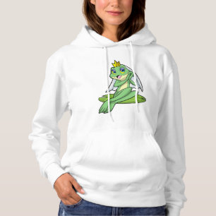 Kikker als bruid op trouwfeest met kroon hoodie