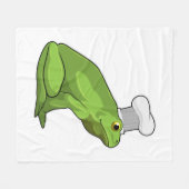 Kikker als Cook met Chef-pet Fleece Deken (Voorkant (Horizontaal))