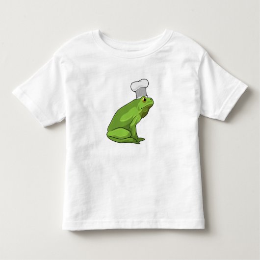 Kikker als Cook met Chef-pet Kinder Shirts (Voorkant)