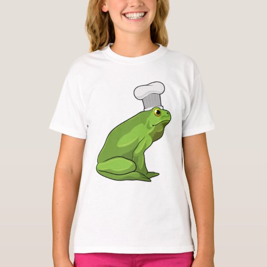 Kikker als Cook met Chef-pet T-shirt (Voorkant)