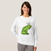 Kikker als Cook met Chef-pet T-shirt (Voorkant volledig)