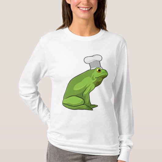 Kikker als Cook met Chef-pet T-shirt (Voorkant)