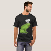 Kikker als Cook met Chef-pet T-shirt (Voorkant volledig)