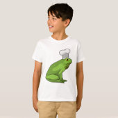 Kikker als Cook met Chef-pet T-shirt (Voorkant volledig)