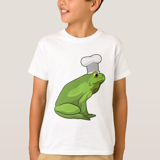 Kikker als Cook met Chef-pet T-shirt (Voorkant)