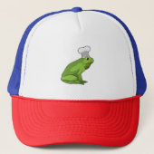 Kikker als Cook met Chef-pet Trucker Pet (Voorkant)