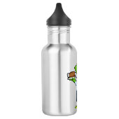 Kikker als Cook met serving bord & Chicken Waterfles (Links)