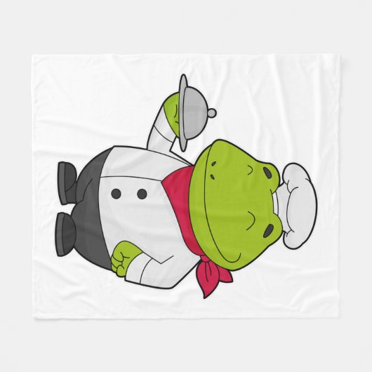 Kikker als Cook met snoer Fleece Deken (Voorkant (Horizontaal))
