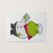 Kikker als Cook met snoer Legpuzzel (Horizontaal)