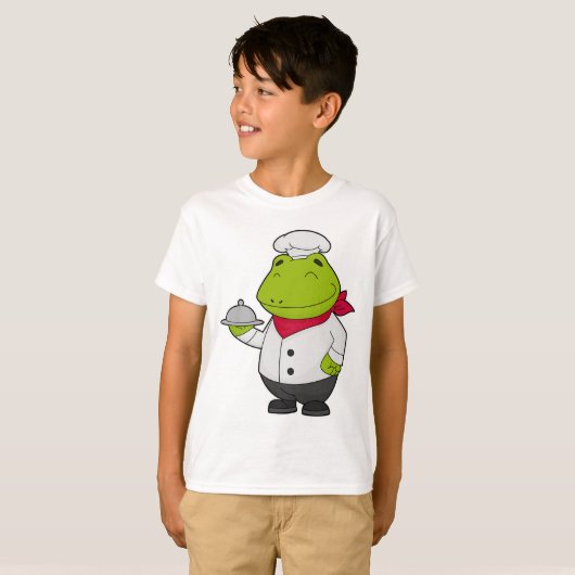 Kikker als Cook met snoer T-shirt (Voorkant volledig)
