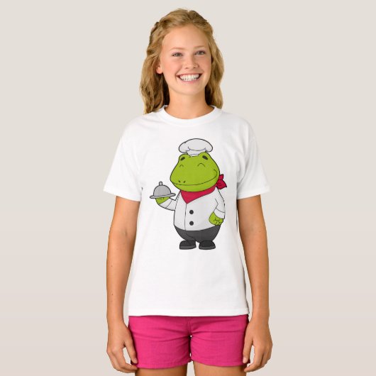 Kikker als Cook met snoer T-shirt (Voorkant volledig)