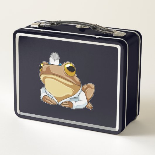 Kikker als Doctor met de mantel van de dokter (Achterkant)