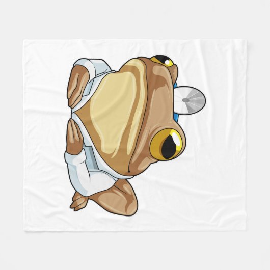 Kikker als Doctor met de mantel van de dokter Fleece Deken (Voorkant (Horizontaal))