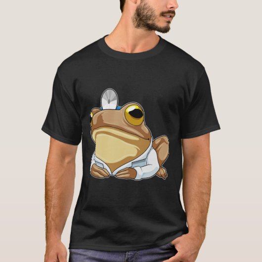 Kikker als Doctor met de mantel van de dokter T-shirt (Voorkant)