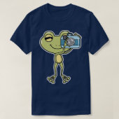 Kikker als fotograaf met camera t-shirt (Design voorkant)