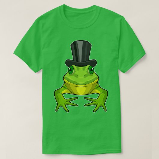 Kikker als Gentleman met Tophoed T-shirt (Design voorkant)