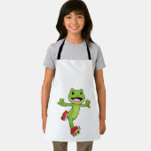 Kikker als inline skater met Rollers schaatsen Schort (Insitu)