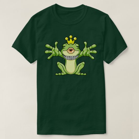 Kikker als kikker met kroon t-shirt (Design voorkant)