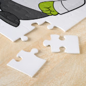 Kikker als kok met schaal legpuzzel (Zijkant)