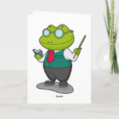 Kikker als leraar met boek kaart (Achterkant)