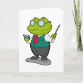 Kikker als leraar met boek kaart (Voorkant)