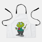Kikker als leraar met boek schort (Voorkant)
