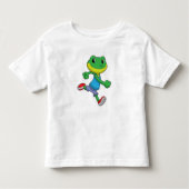 Kikker als loopkikker kinder shirts (Voorkant)