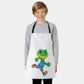 Kikker als loopkikker schort (Gedragen)