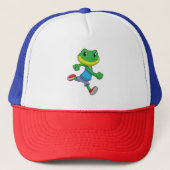 Kikker als loopkikker trucker pet (Voorkant)