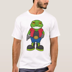 Kikker als mechanisch met spanner t-shirt