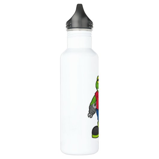 Kikker als mechanisch met spanner waterfles  (Links)