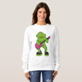 Kikker als muzikant met gitaar trui (Voorkant volledig)