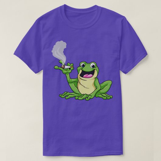 Kikker als roker met sigaret t-shirt (Design voorkant)
