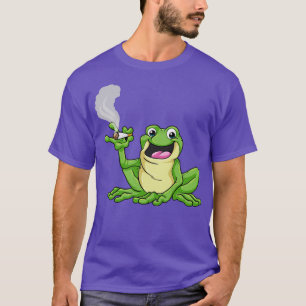 Kikker als roker met sigaret t-shirt