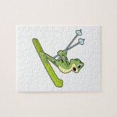 Kikker als skijumper met Ski.PNG Legpuzzel (Horizontaal)