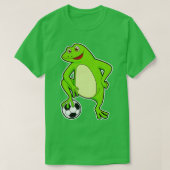 Kikker als speler met bal t-shirt (Design voorkant)