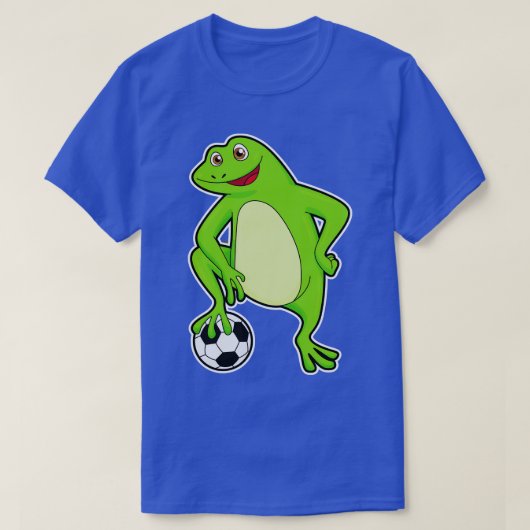 Kikker als speler met bal t-shirt (Design voorkant)