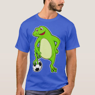 Kikker als speler met bal t-shirt