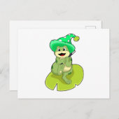 Kikker als Tovenaar met Magische Tand Briefkaart (Voorkant / Achterkant)