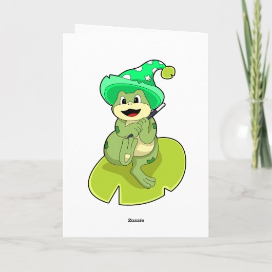 Kikker als Tovenaar met Magische Tand Kaart (Achterkant)