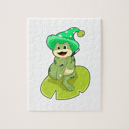 Kikker als Tovenaar met Magische Tand Legpuzzel (Verticaal)