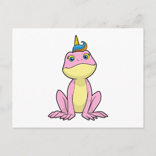 Kikker als Unicorn Briefkaart (Voorkant)