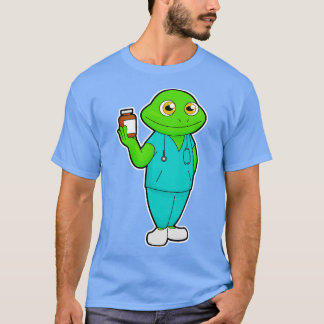 Kikker als verpleegster met geneeskunde stethoscoo t-shirt