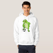 Kikker als voetbalspeler met Voetbal Hoodie (Voorkant volledig)