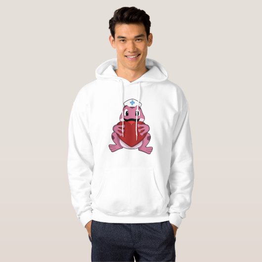 Kikker als zuster met hart hoodie (Voorkant volledig)