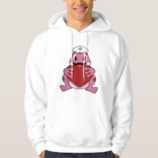 Kikker als zuster met hart hoodie (Voorkant)