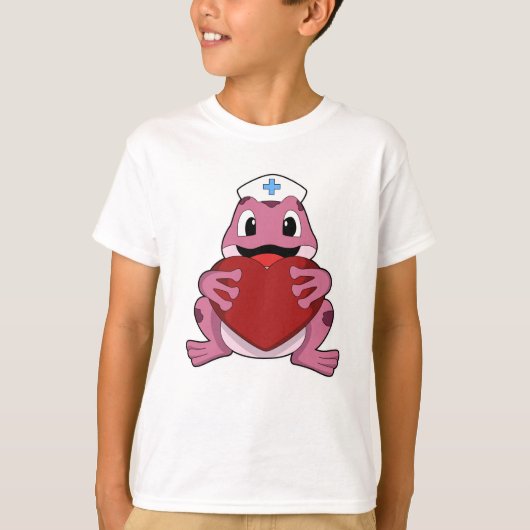 Kikker als zuster met hart t-shirt (Voorkant)